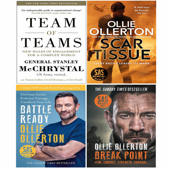 Team of Teams, Break Point,Battle Ready,Scar Tissue Ollie Ollerton 4 Books Set - The Book Bundle