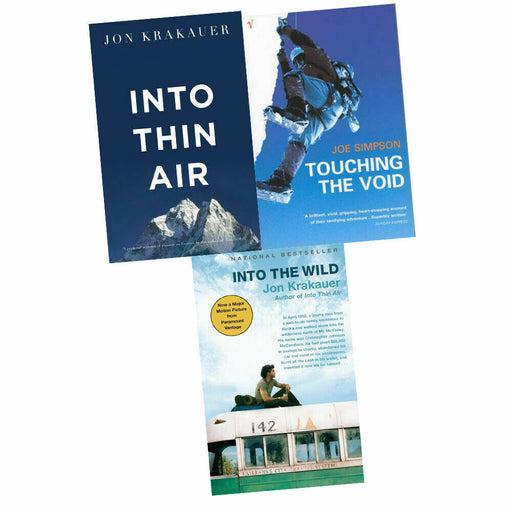 Into the Wild , Into Thin Air ,Touching The Void 2 Books Collection Set - The Book Bundle