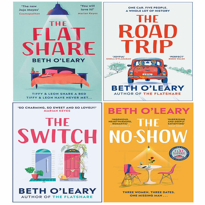 Beth O'Leary Collection 4 Books Set Flatshare, Switch, Road Trip, The No-Show - The Book Bundle