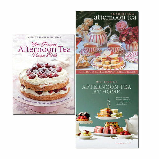 Afternoon Tea Recipe 3 Books Collection Set Afternoon Tea At Home, The Perfect Afternoon Tea Recipe Book, Traditional Afternoon Tea - The Book Bundle