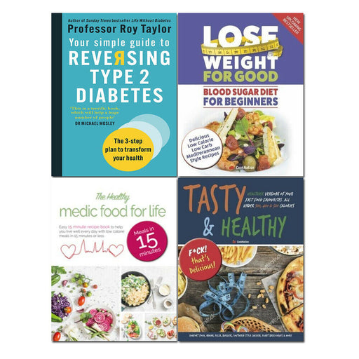 Reversing Type 2 Diabetes, Blood Sugar Diet, Healthy Medic Food for Life 4 books Set - The Book Bundle
