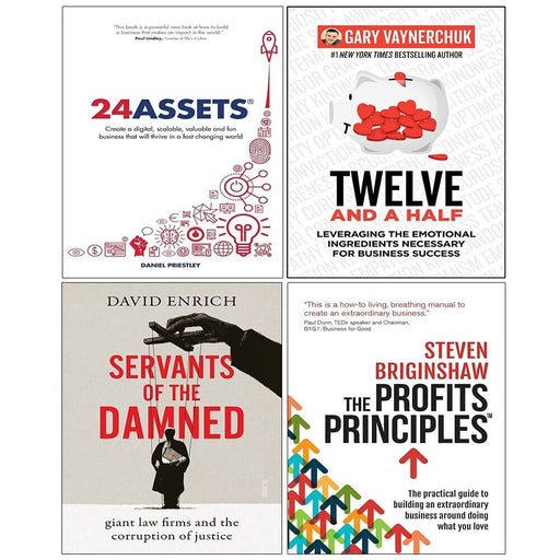 Servants of Damned,Twelve and a Half, Profits Principles, 24 Assets 4 Books Set - The Book Bundle