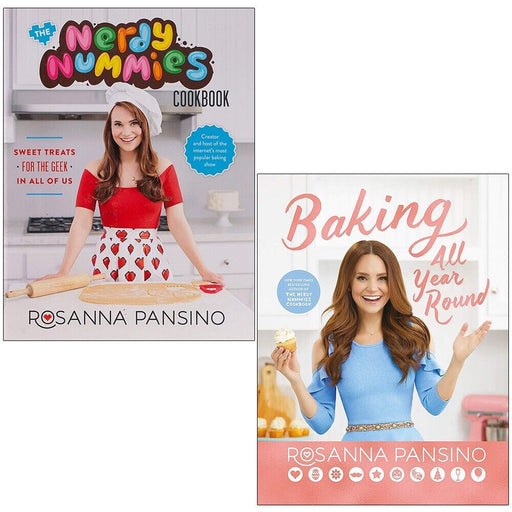 Rosanna Pansino 2 Books Set [Nerdy Nummies Cookbook & Baking All Year Round] - The Book Bundle