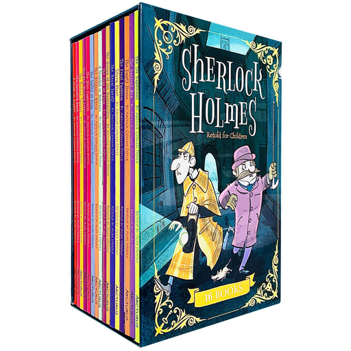 The Sherlock Holmes Retold for Children Collection 16 Books Box Set by Sir Arthur Conan Doyle & Retold By Alex Woolf - The Book Bundle