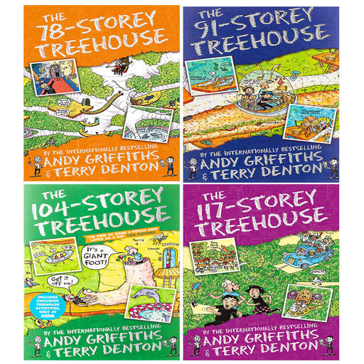 The Treehouse Storey Books 6 - 9  Collection Set by Andy Griffiths & Terry Denton - The Book Bundle