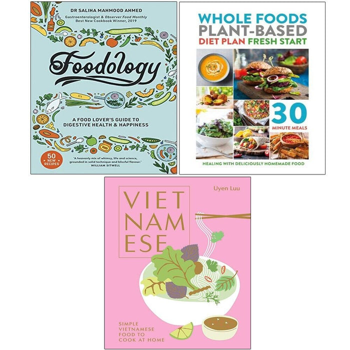 Vietnamese Uyen Luu, Foodology, Whole Foods Plant-Based Diet 3 Books Set - The Book Bundle
