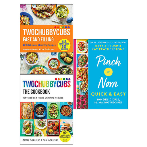 Twochubbycubs Fast & Filling,The Cookbook,Pinch of Nom Quick & Easy 3 Books Set - The Book Bundle