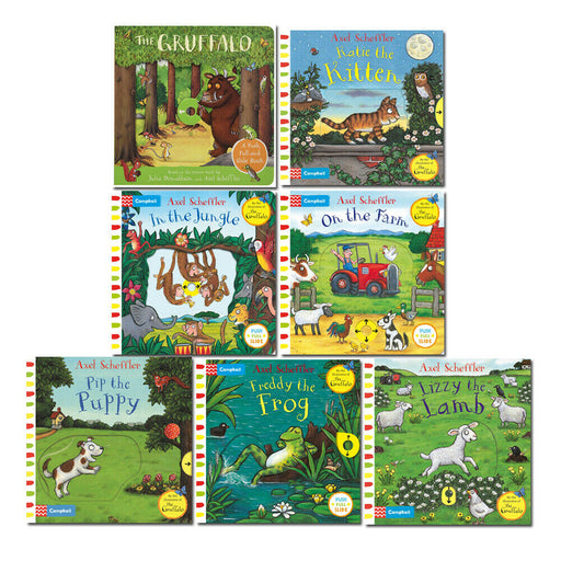 Campbell Axel Scheffler 7 Books Collection Set Gruffalo, On the Farm, In Jungle - The Book Bundle