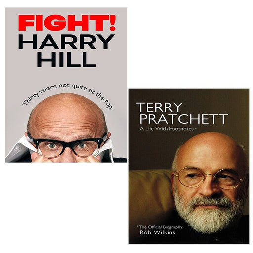 Terry Pratchett A Life With Footnotes,Fight Harry Hill 2 Books Set - The Book Bundle