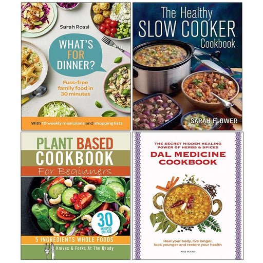 What’s For Dinner,Dal Medicine,Plant Based,Healthy Slow Cooker 4 Books Set - The Book Bundle