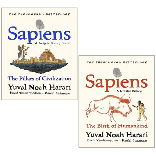 Yuval Noah Harari Collection 2 Books Set Sapiens A Graphic History Birth of Huma - The Book Bundle