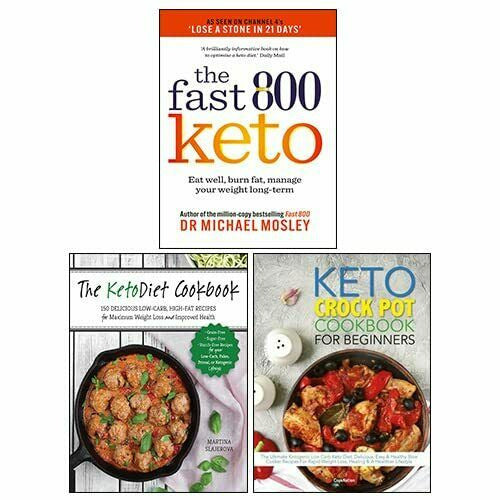 Fast 800 Keto,KetoDiet Cookbook,Keto Crock Pot Cookbook 3 Books Collection Set - The Book Bundle
