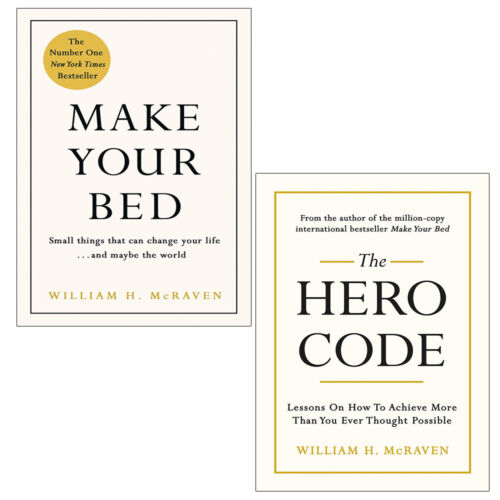 Admiral William H. McRaven Collection 2 Books Set (Make Your Bed,Hero Code Hard) - The Book Bundle