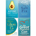 Eat Fat Get Thin, The Salt Fix, Glow15, Great Cholesterol Con 4 Books Collection Set - The Book Bundle