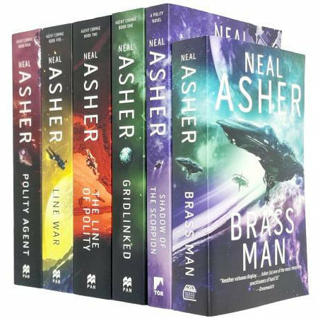 Agent Cormac Series 6 Books Collection Set by Neal Asher Brass Man, Polity Agent - The Book Bundle